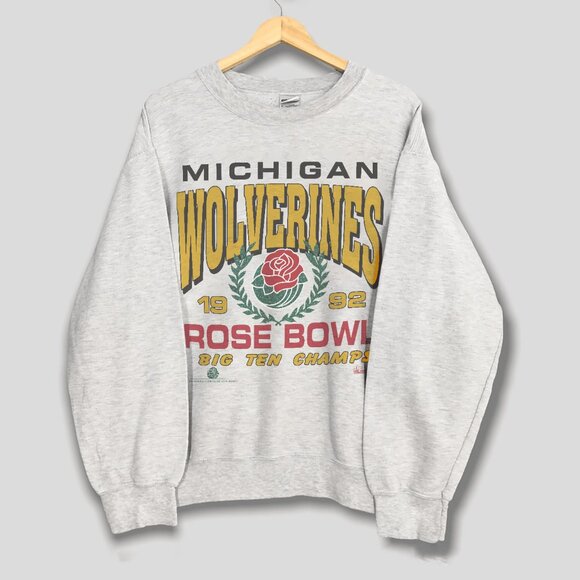 Vintage 1992 Rose Bowl University of Michigan Wolverines Football Sweatshirt - Picture 1 of 2